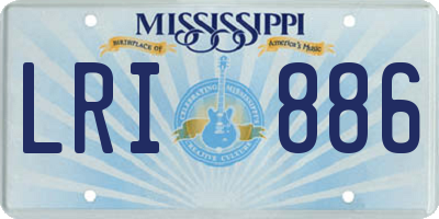 MS license plate LRI886