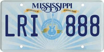 MS license plate LRI888