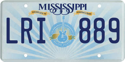 MS license plate LRI889