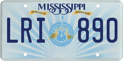 MS license plate LRI890