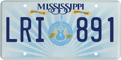 MS license plate LRI891