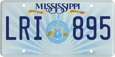 MS license plate LRI895