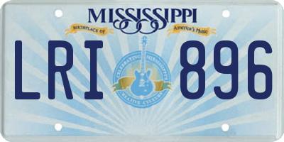 MS license plate LRI896