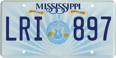 MS license plate LRI897