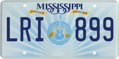 MS license plate LRI899