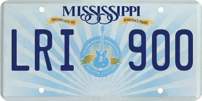 MS license plate LRI900