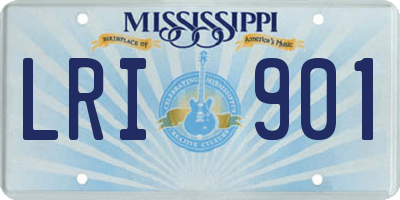 MS license plate LRI901