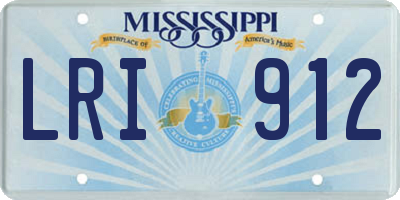 MS license plate LRI912