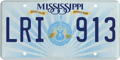 MS license plate LRI913