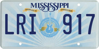 MS license plate LRI917