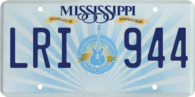 MS license plate LRI944