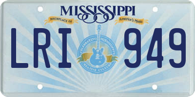 MS license plate LRI949