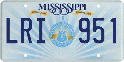 MS license plate LRI951