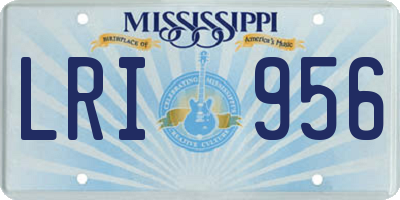 MS license plate LRI956