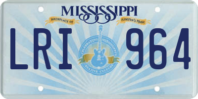 MS license plate LRI964