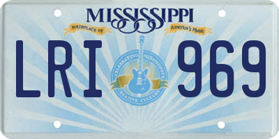 MS license plate LRI969