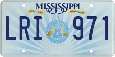MS license plate LRI971