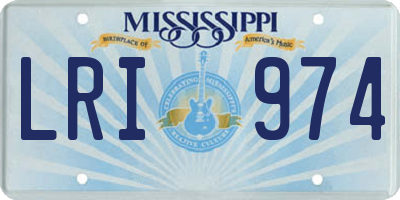 MS license plate LRI974
