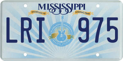 MS license plate LRI975