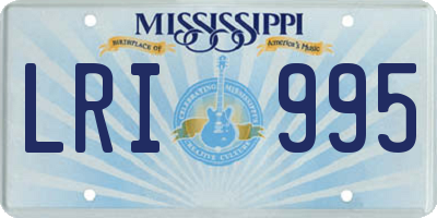 MS license plate LRI995