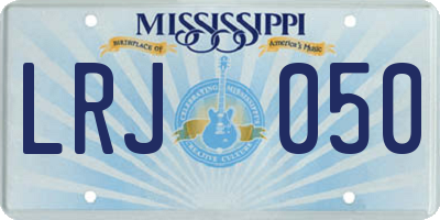 MS license plate LRJ050