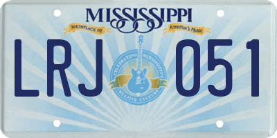 MS license plate LRJ051