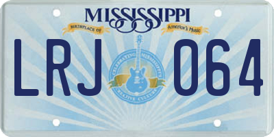MS license plate LRJ064