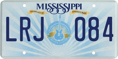 MS license plate LRJ084