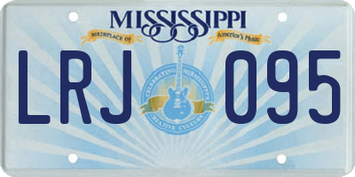MS license plate LRJ095