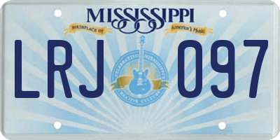 MS license plate LRJ097