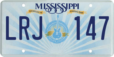 MS license plate LRJ147