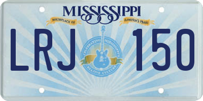 MS license plate LRJ150