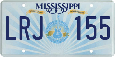 MS license plate LRJ155