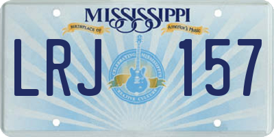 MS license plate LRJ157
