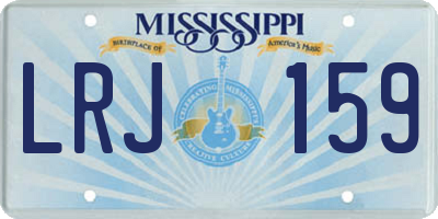 MS license plate LRJ159