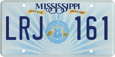 MS license plate LRJ161