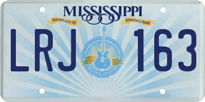MS license plate LRJ163