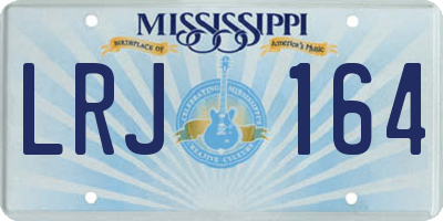 MS license plate LRJ164