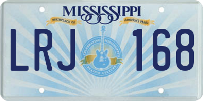 MS license plate LRJ168