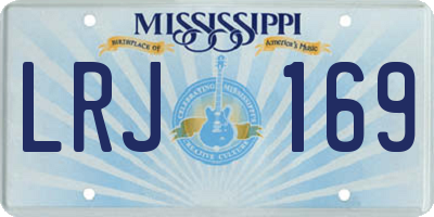 MS license plate LRJ169