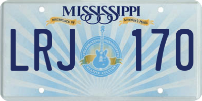 MS license plate LRJ170