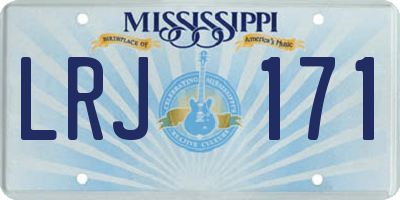 MS license plate LRJ171