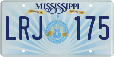 MS license plate LRJ175