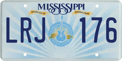 MS license plate LRJ176