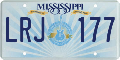 MS license plate LRJ177