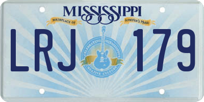 MS license plate LRJ179