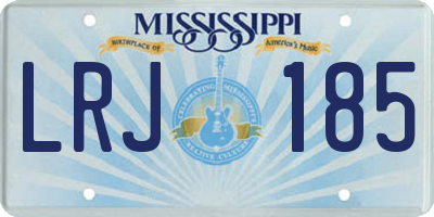 MS license plate LRJ185