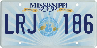 MS license plate LRJ186