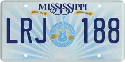 MS license plate LRJ188