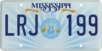 MS license plate LRJ199